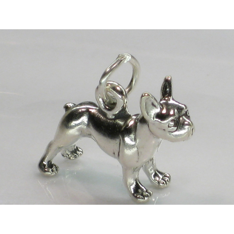 Sterling Silver Boston Terrier Charm, Perfect for Dog Lovers