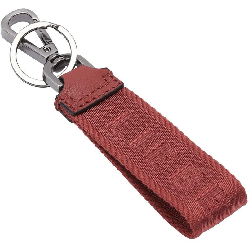 Small Accessory Keyring with Zipper Closure, True Red, for Everyday Use