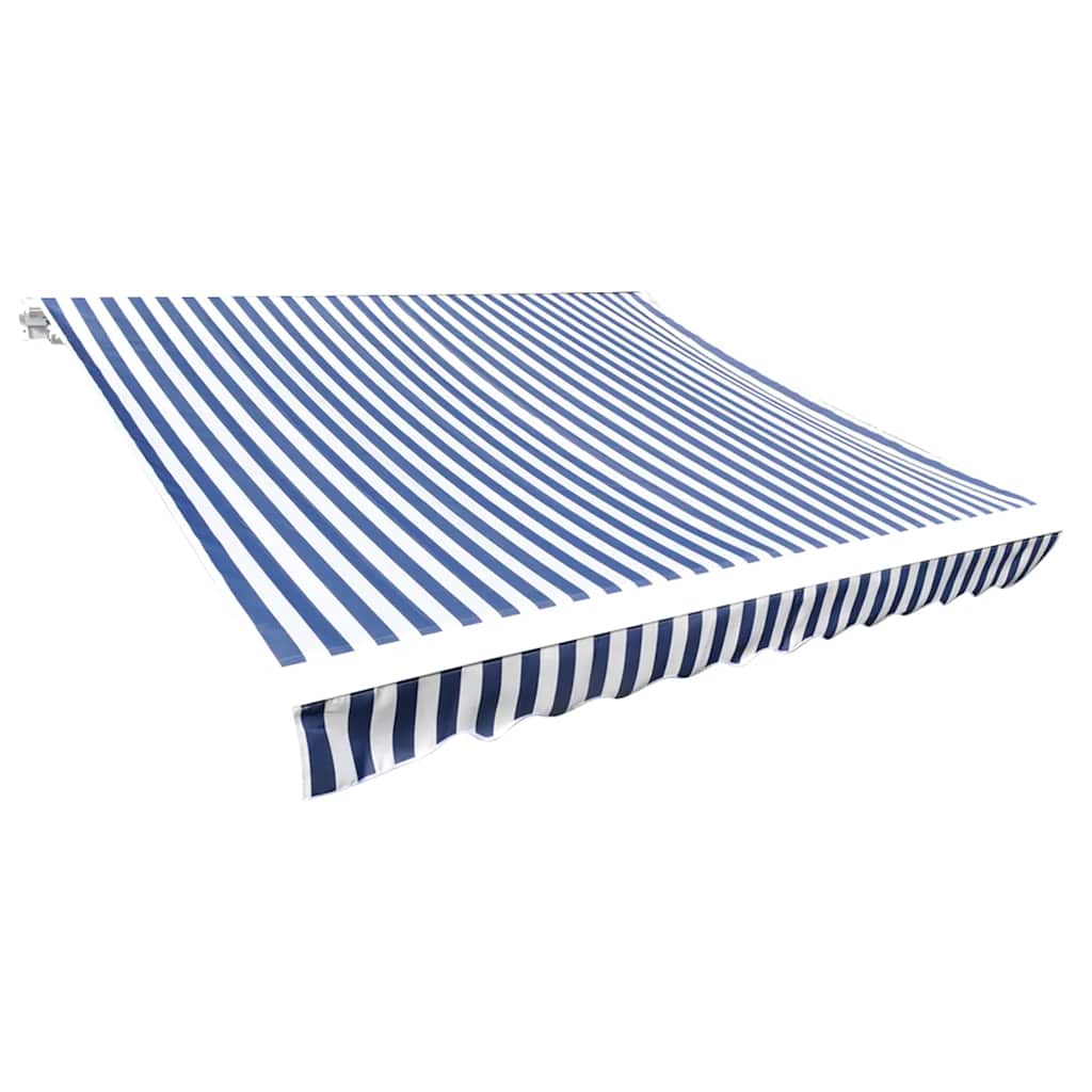 Image of Replacement Fabric For Awning Sunshade, Awning Cloth, Blue And White, 400x300 Cm
