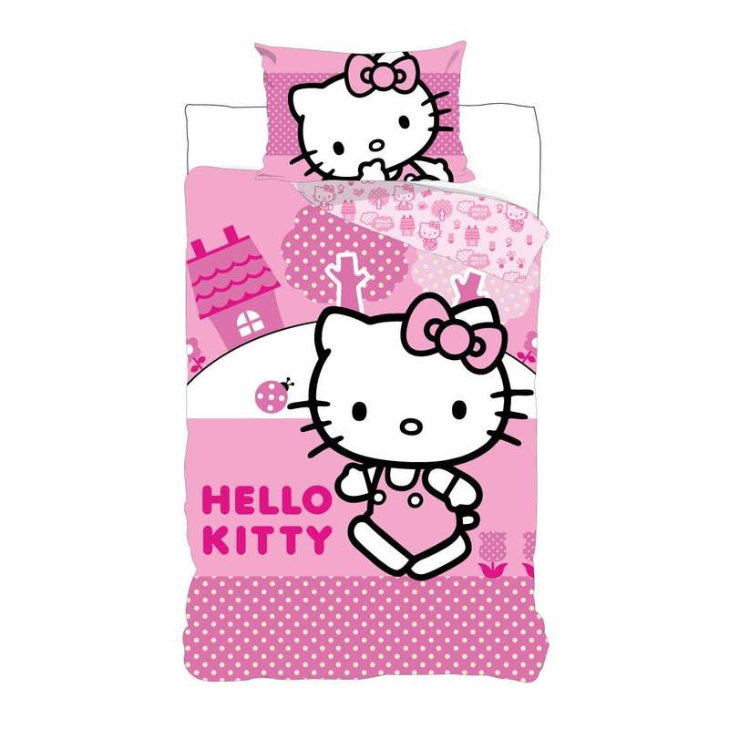 Hello Kitty Pink Bed Sheet Set 2pcs 135 X 200 Cm 100%