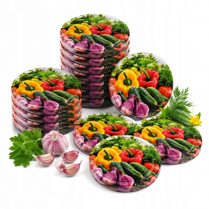 Image of Lids For 100 Jars, 10pcs Of Vegetable Lids For Pickled , Peppers, Cabbage, And 3l, 4l, 5l Metal Lids.
