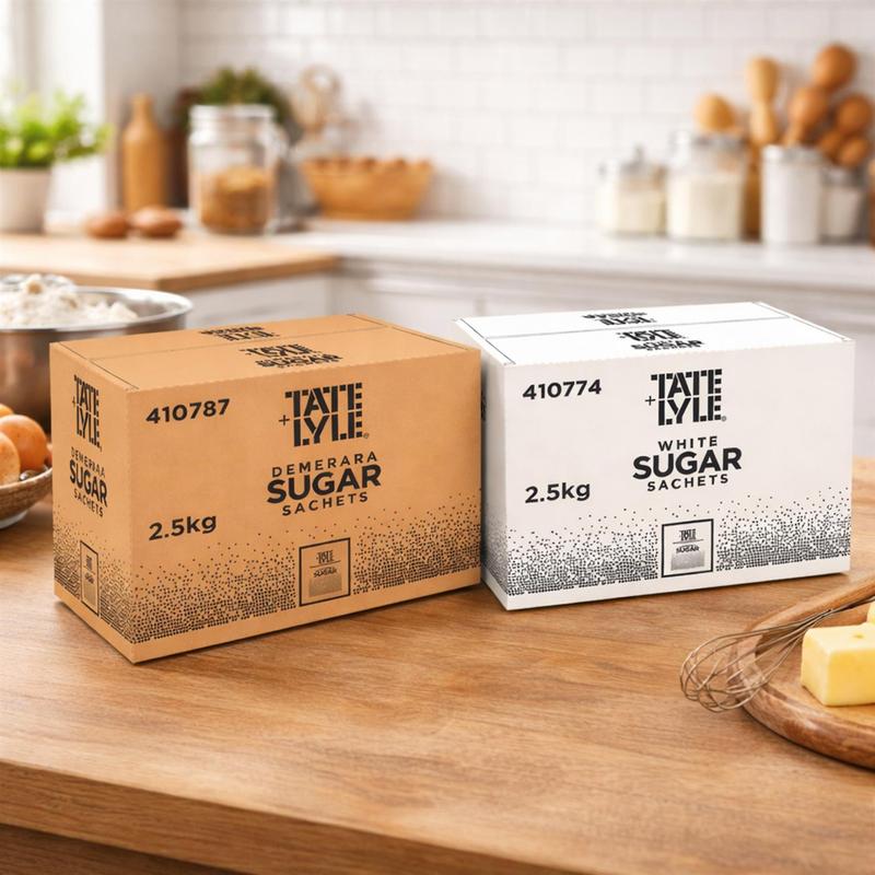 TEMU Tate & Lyle Sugar Sachets Combo – Demerara And White Sugar Sachets For Hot Drinks – 1000 × 2.5g Demerara + 1000 × 2.5g White Sugar (total 2000