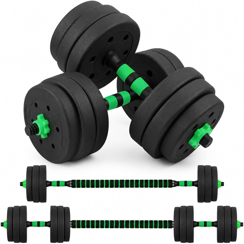 20KG Adjustable Dumbbell Set 3-in-1 Weight Set with Connector Bar