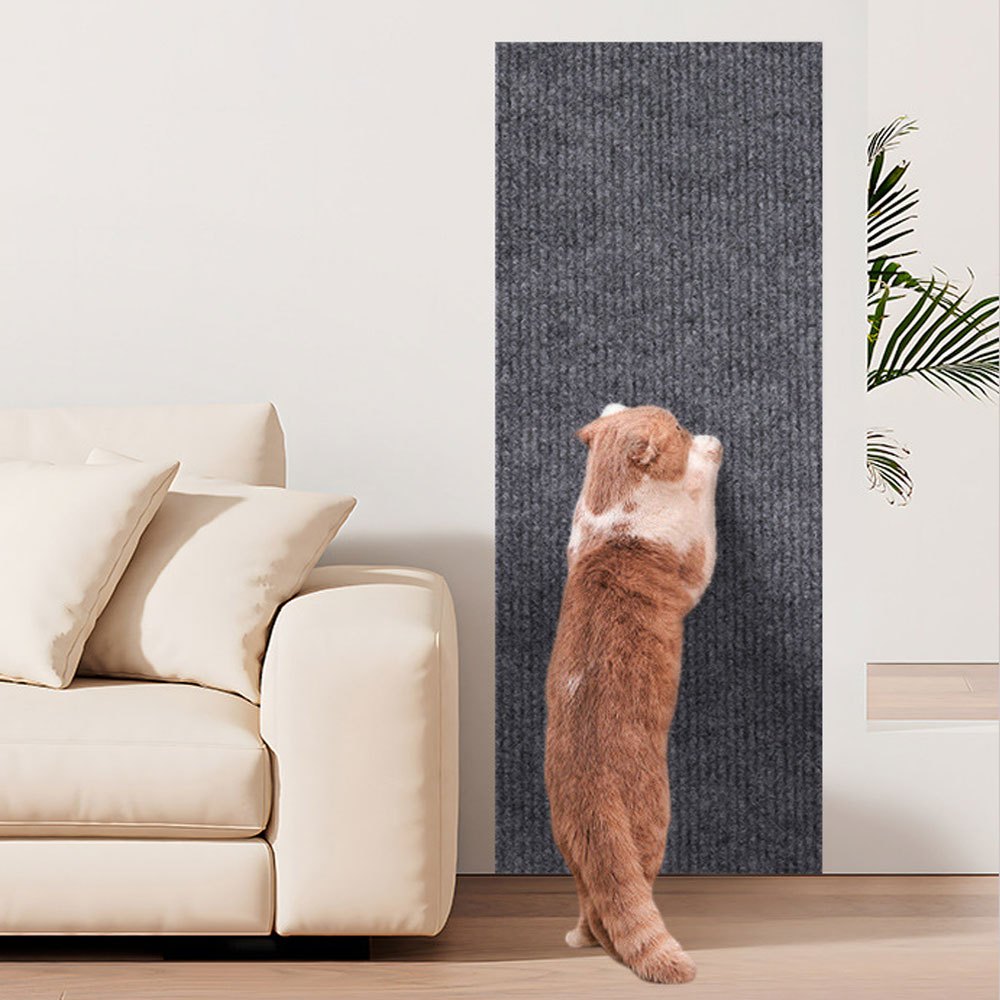TEMU Self Adhesive Cat Scratcher Mat Scratch Protector For Furniture Sofa Chair Bed Multi Surface Use Climbing Steps Carpet Pad 40x200cm