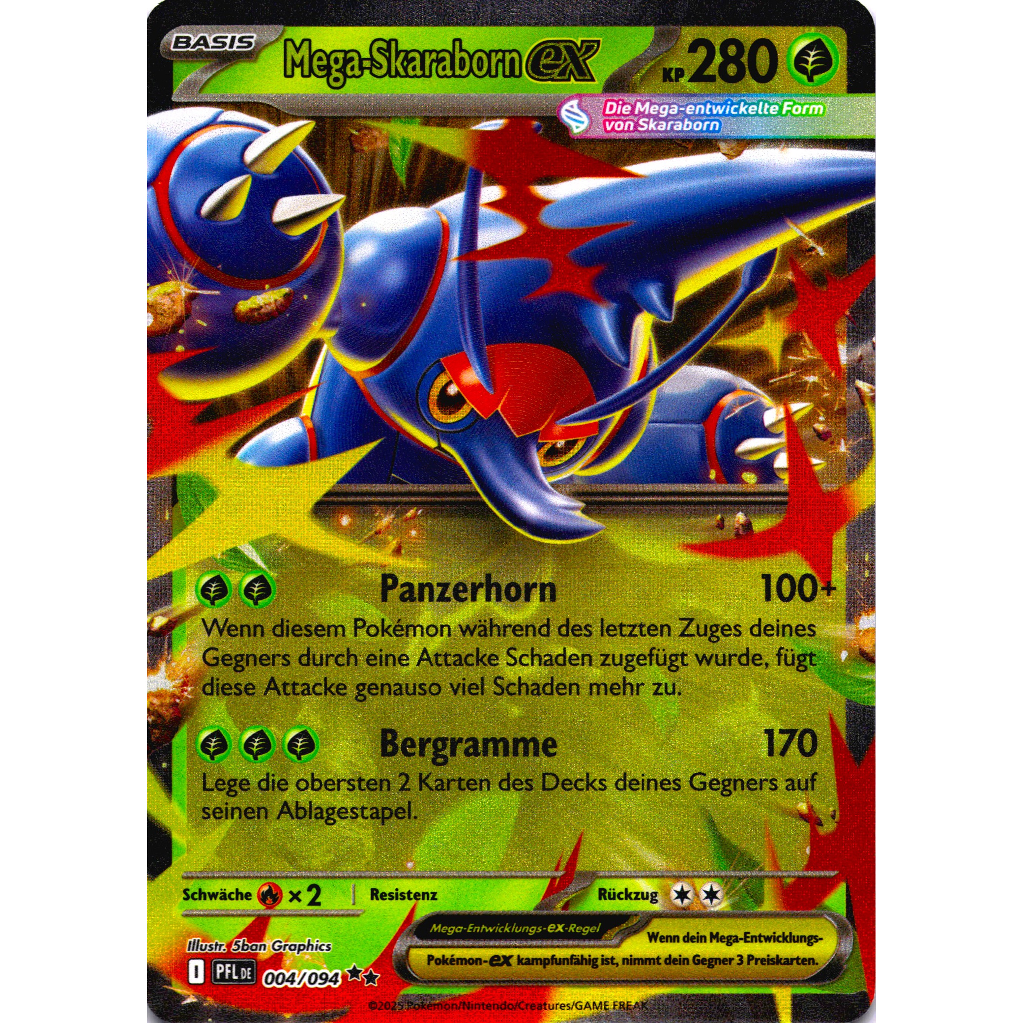 Image of Tcg Card - Mega Scarborn Ex - Ultra Rare - German Version - 280 - Near Mint