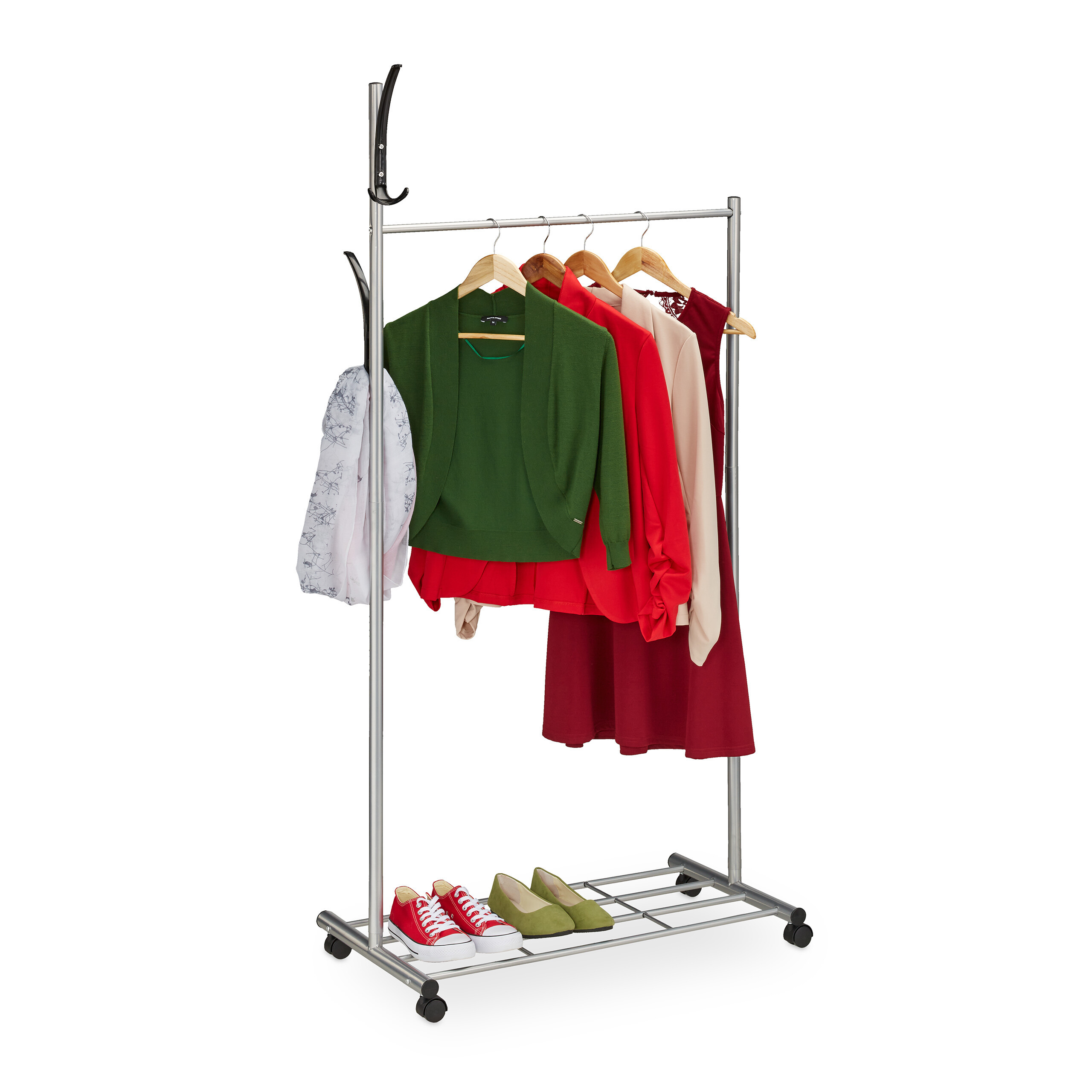 Wardrobe In Silver - (w)80 X (h)165 X (d)44 Cm