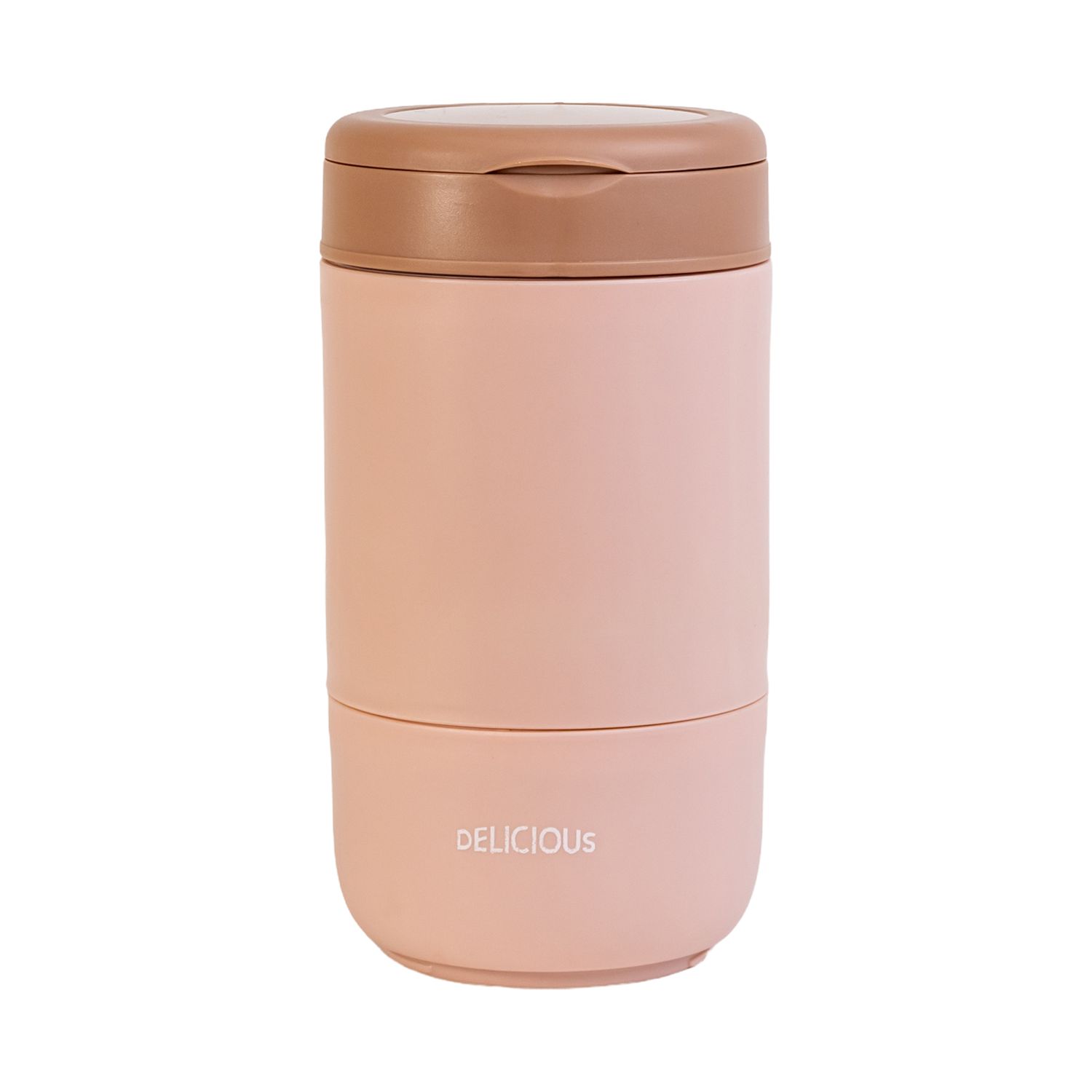 Image of Intirilife Lunch Box Cup With 2 Separate Compartments With Lid Loop Spoon Blue - 270/370 Ml Container Insulated Storage Box For Soups Yogurt Food