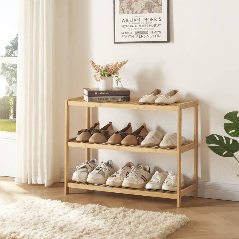 Shoe Rack Dammfleth 55 X 67.5 X 27 Cm Bamboo