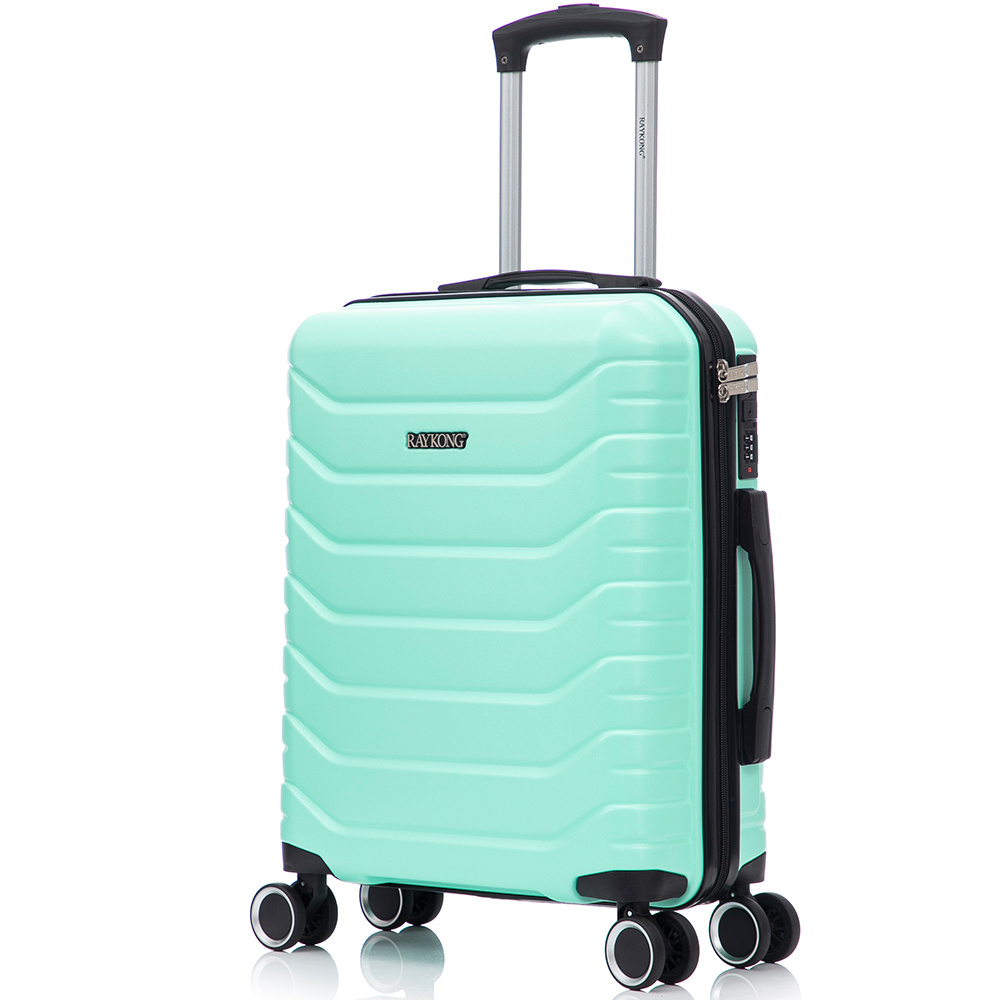 TEMU Bagage Cabine 55x40x20cm ABS+Polycarbonate (40L) Bagage à Main Petit Chariot Semi-Rigide avec 4 Roues Pivotantes à et Verrou à Chiffres -