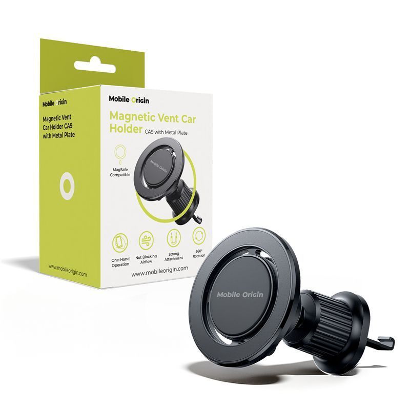 Mobile Magnetic Vent Car Holder Ca9, Car Phone Mount With Metal Plate, , Compatible With Most Models