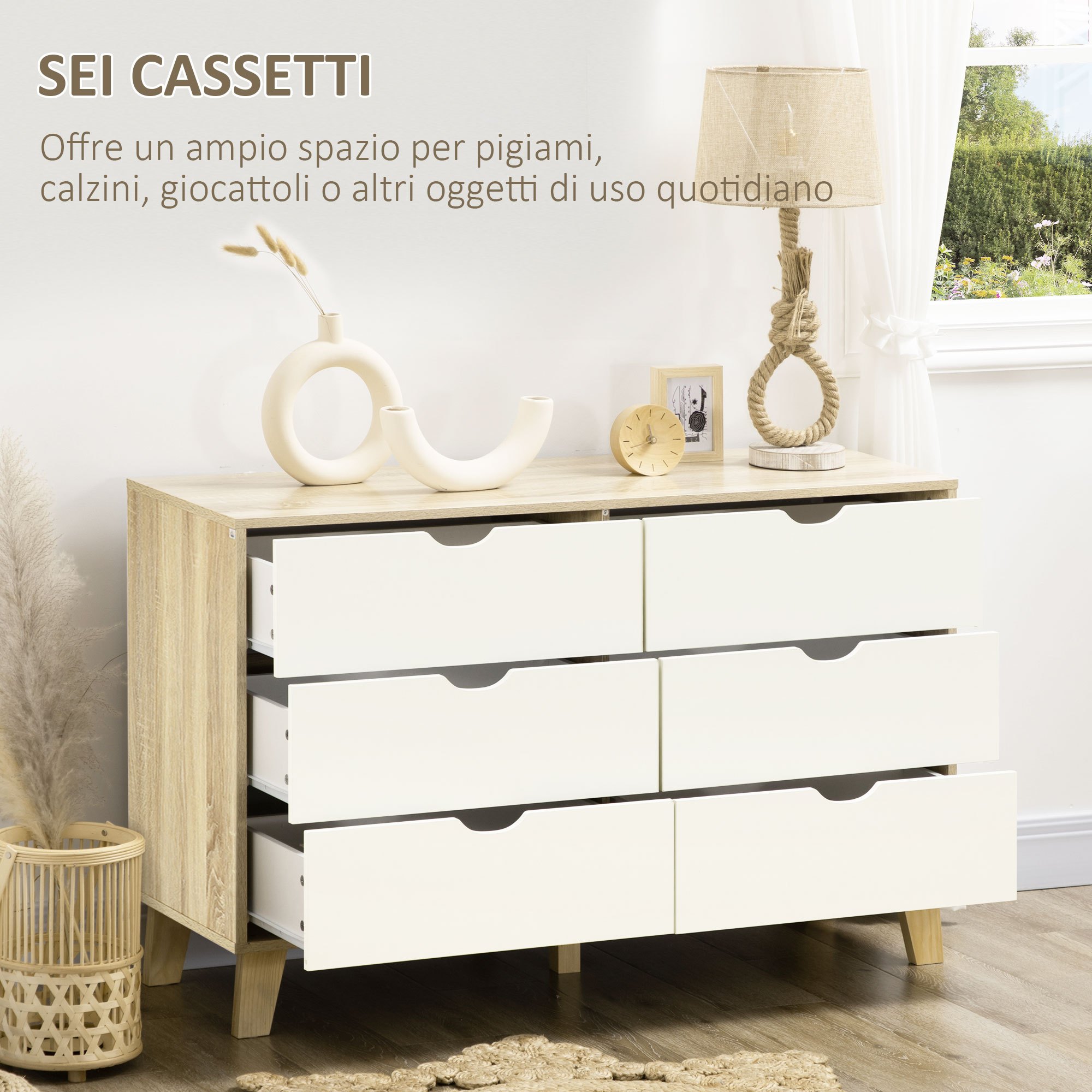 Flrrtenv Cassettiera 11 Cassetti In Tessuto Con Struttura In Legno E Metallo - 120x100x30 Cm - Antiribaltamento, Piedini Regolabili - Per Camera Da Letto, Soggiorno