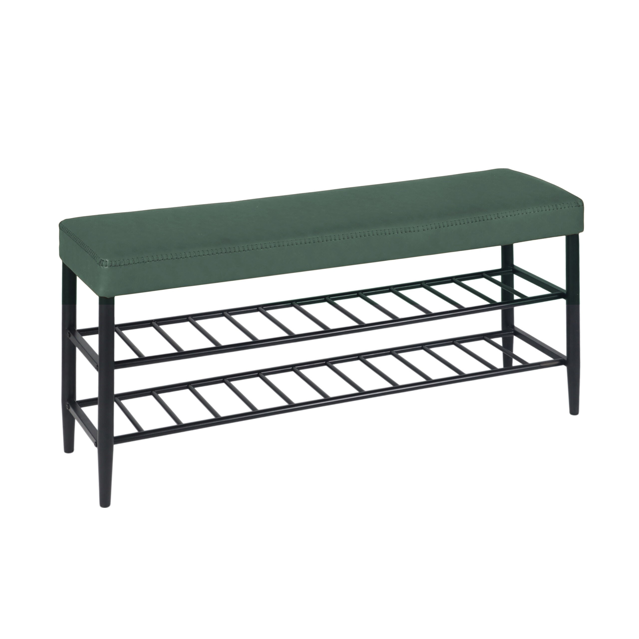Green Shoe Bench - (w)100 X (h)50 X (d)30 Cm