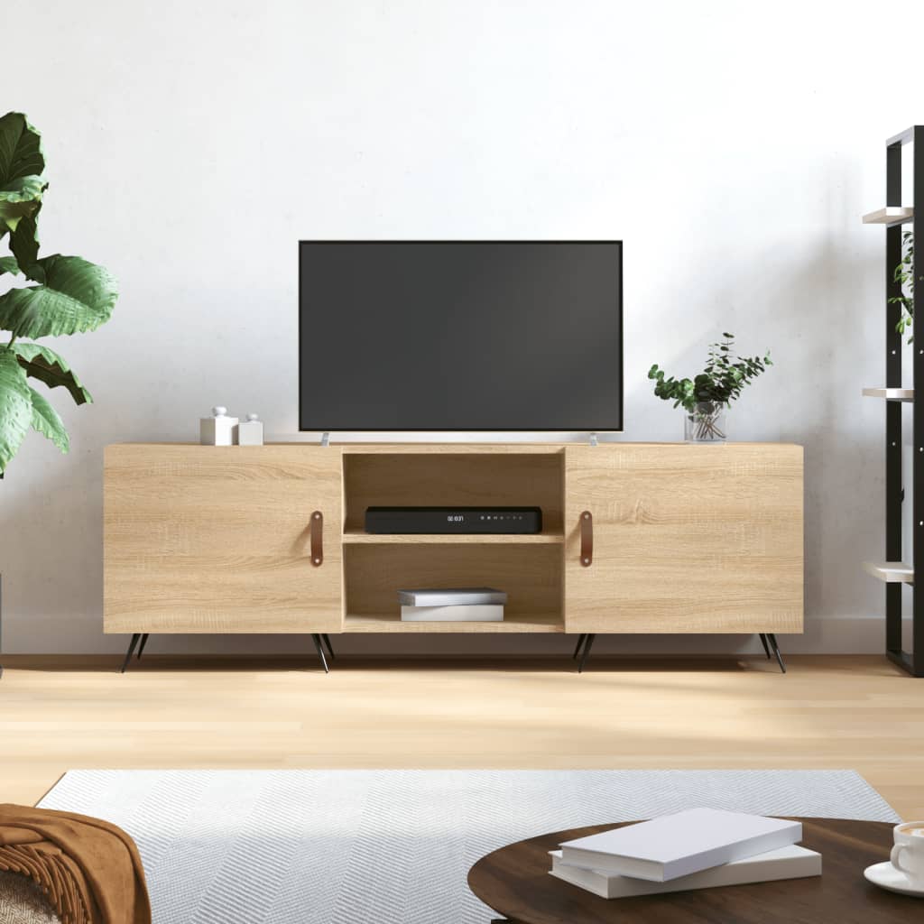 Vidaxl Tv Cabinet Oak 150x30x50 Cm Wood-based Material
