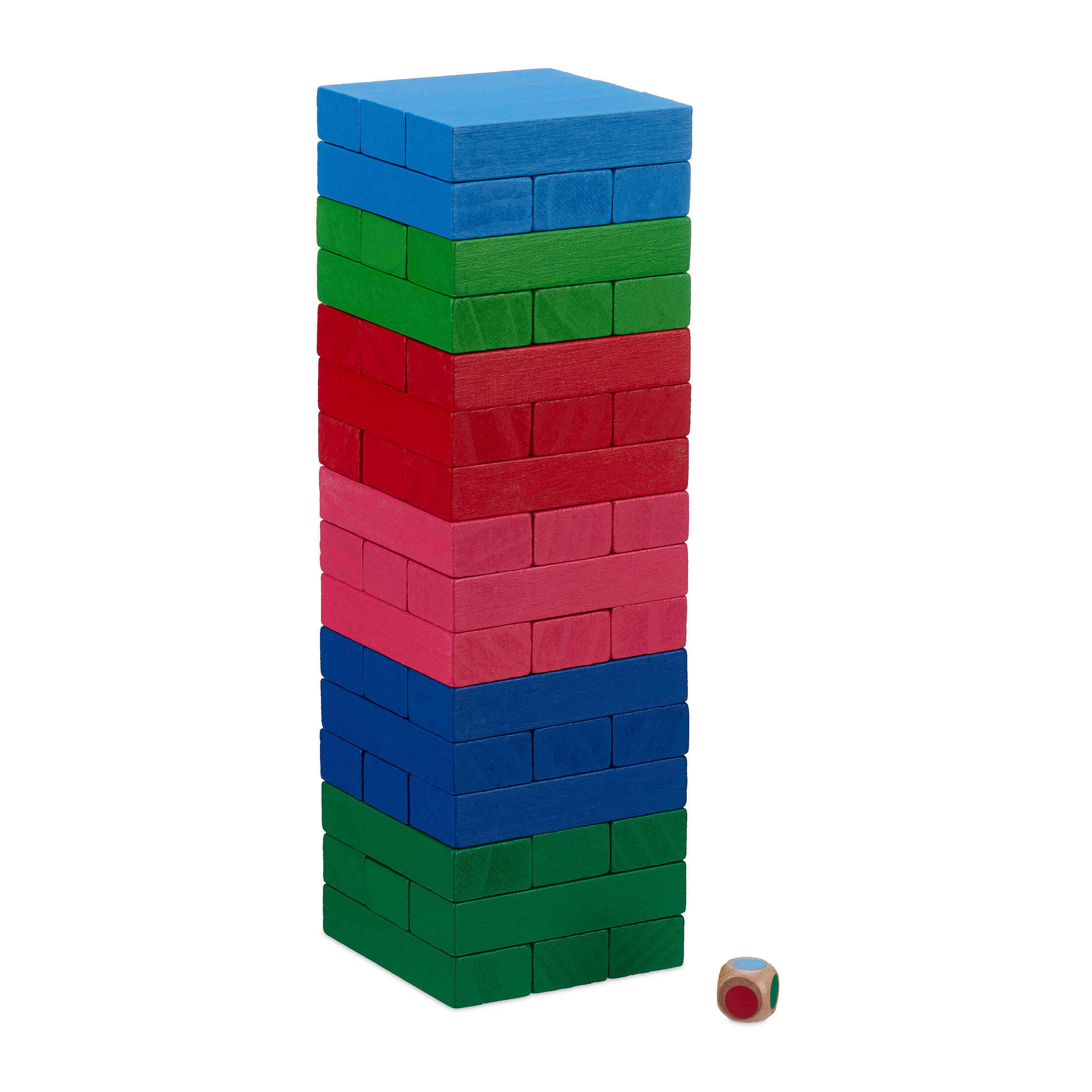 Colorful Wobble Tower - (w)7.5 X (h)24.5 X (d)7.5 Cm
