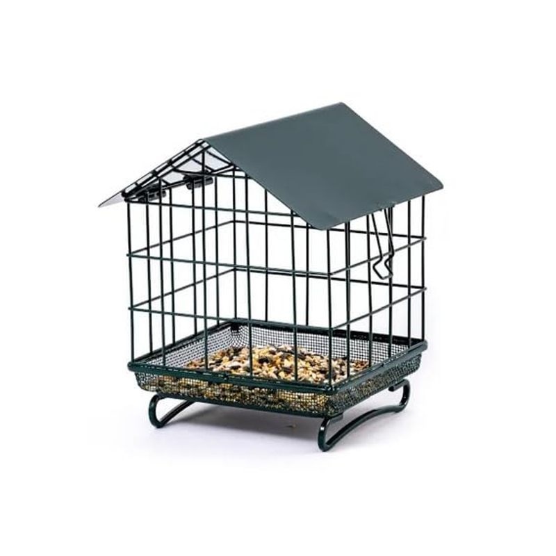 TEMU Caged Ground Bird Feeder – Large Bird Proof Wild Bird Feeder With , Heavy Duty Metal Cage, Easy To Fill & Clean, Ideal For Garden Ground Feeding
