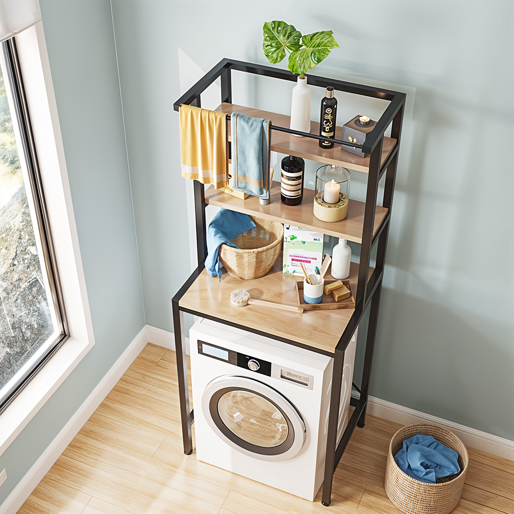 3-Tier Over Toilet Storage Rack, Freestanding Bathroom Organizer