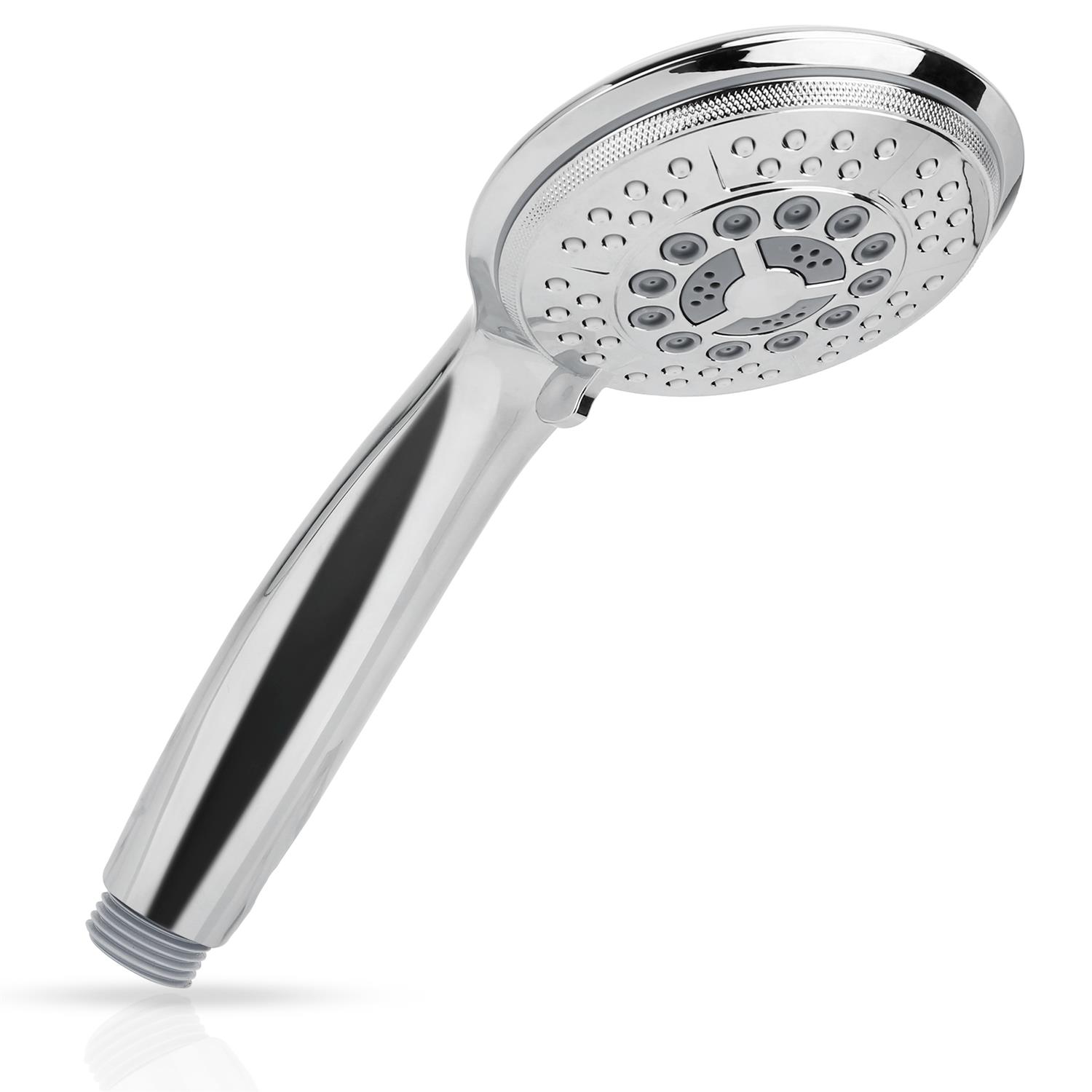 Image of Shower Head Hand Shower With 5 Functions In Silver - 24.5 X 10 X 4 Cm - Universal Shower Head With Water Stop Function Hand Shower Head