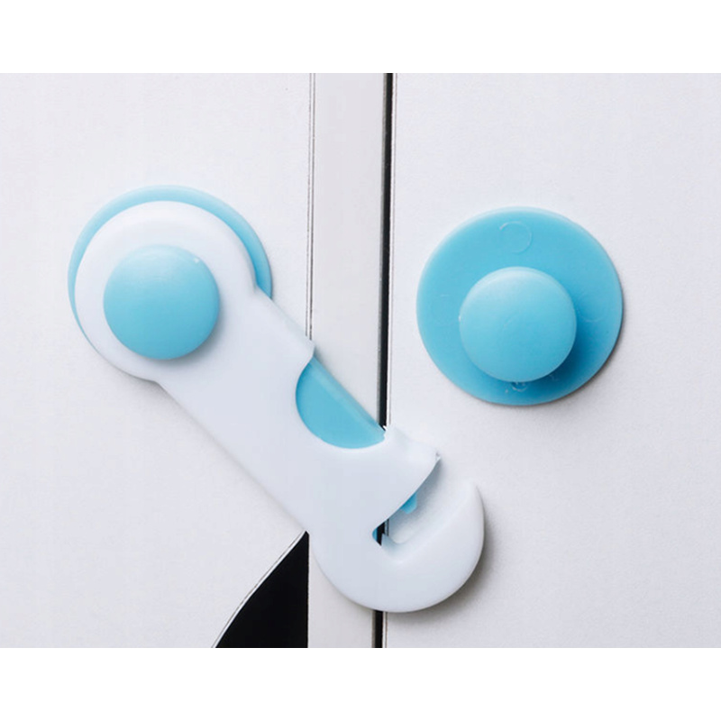 10-Komadni Sigurnosni Zaključavac za Ladice i Ormare - Bijela Plastika - Zaštita za Djecu - Jednostavna Montaža Snap Zaključavanje