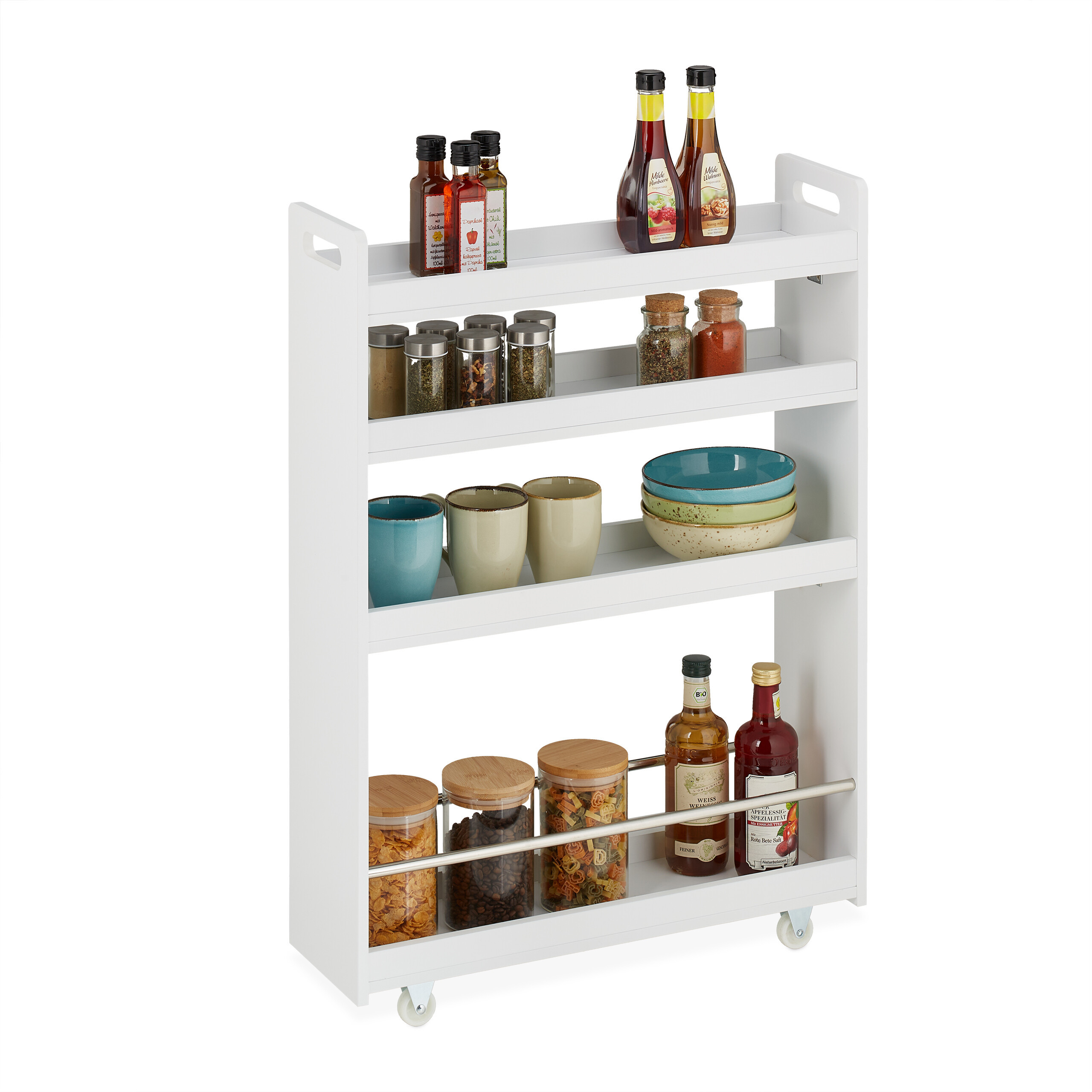 Niche Cars In White - (w)18 X (h)83.5 X (d)59.5 Cm