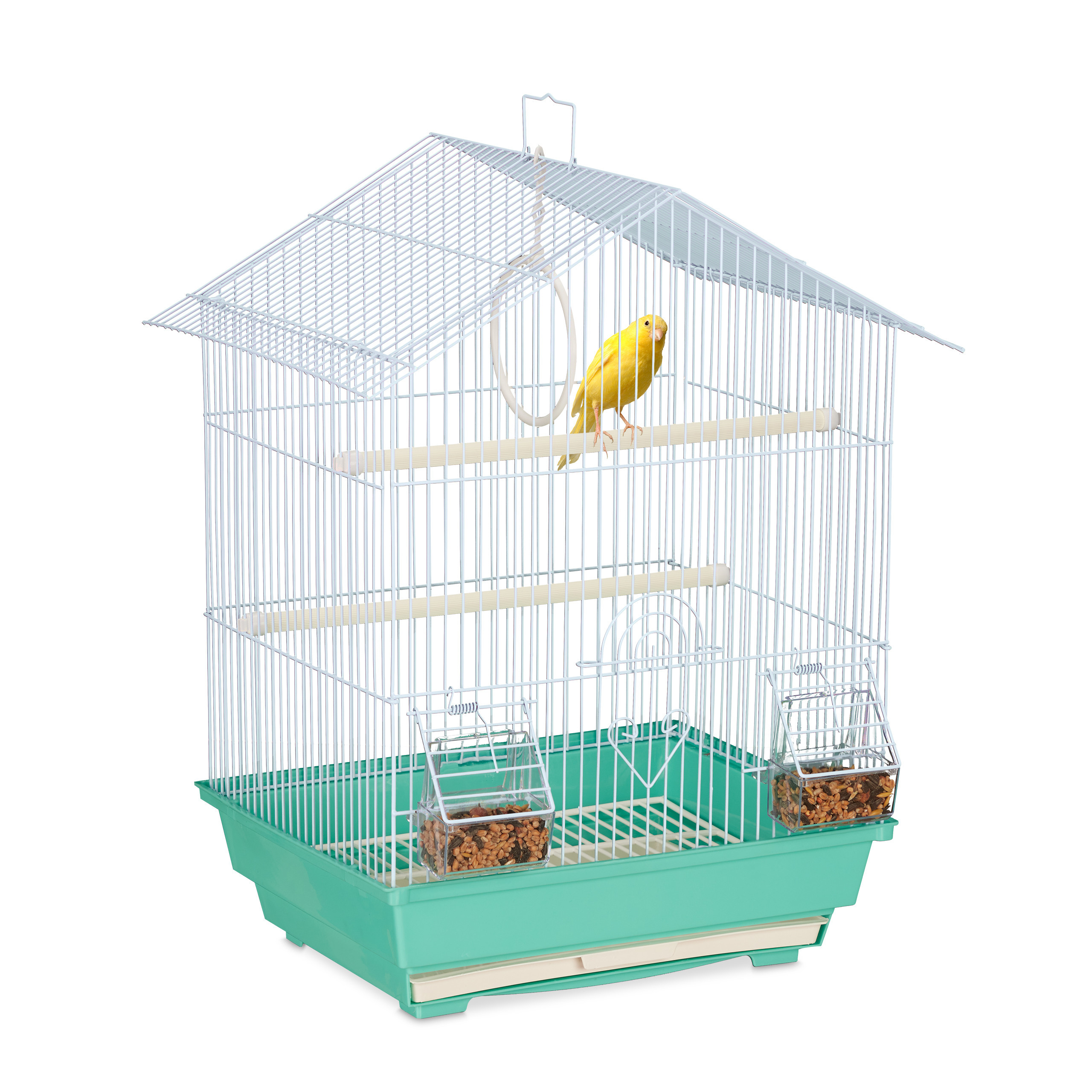 Image of Birdcage In Light Blue/mint Green - (w)39.5 X (h)49 X (d)32 Cm