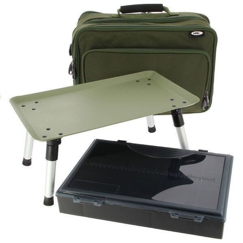 TEMU 2 Tier Ngt Case Table System Tackle Box + Legs & Carry Strap