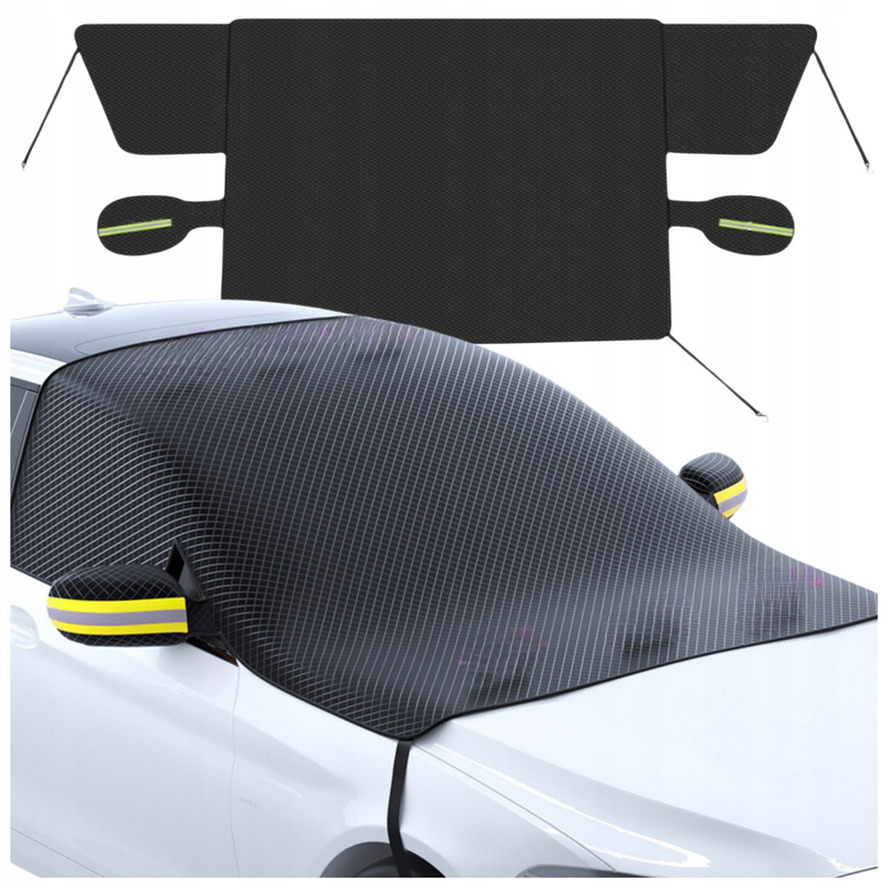 Image of Universal Anti-frost Car Windshield Cover For Winter, Summer, And , Protects Against Frost, Ice, Sun, And Rain, Includes Mirror Covers, By Wobell
