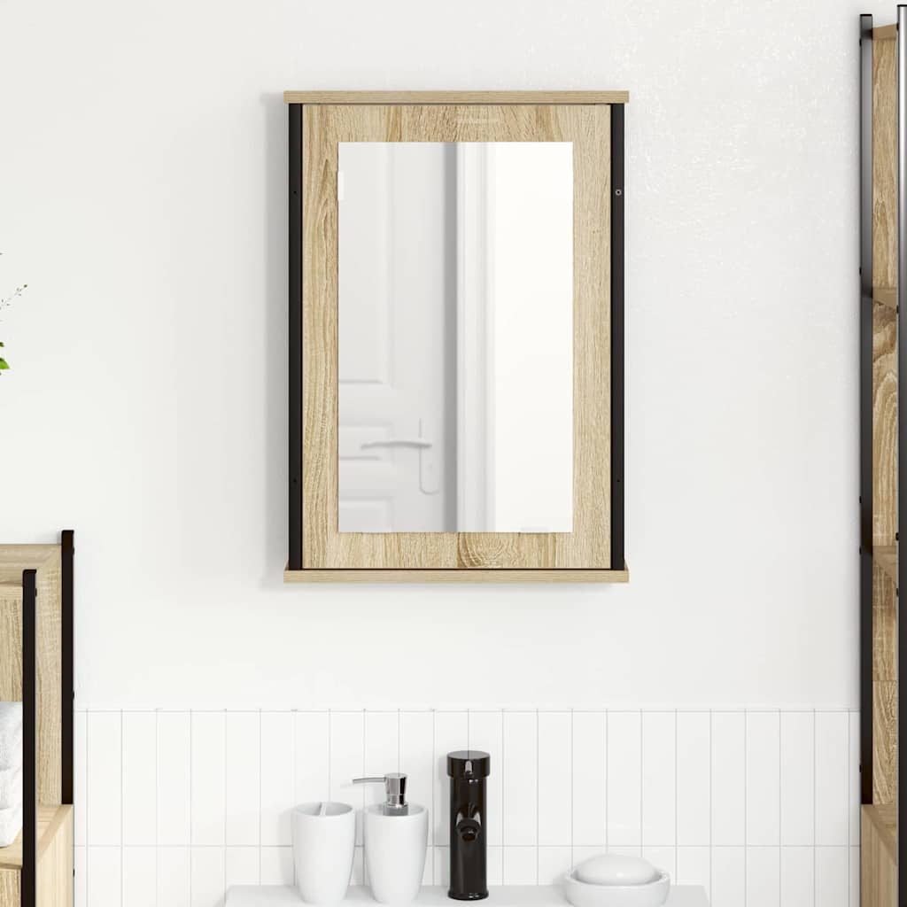 Image of Vidaxl Bathroom Mirror Cabinet Bathroom Cabinet Contemporary Furniture Organization System Compact Storage Space- Design Bathroom Storage Functional Cabinet Mirror Storage Interior Organizer