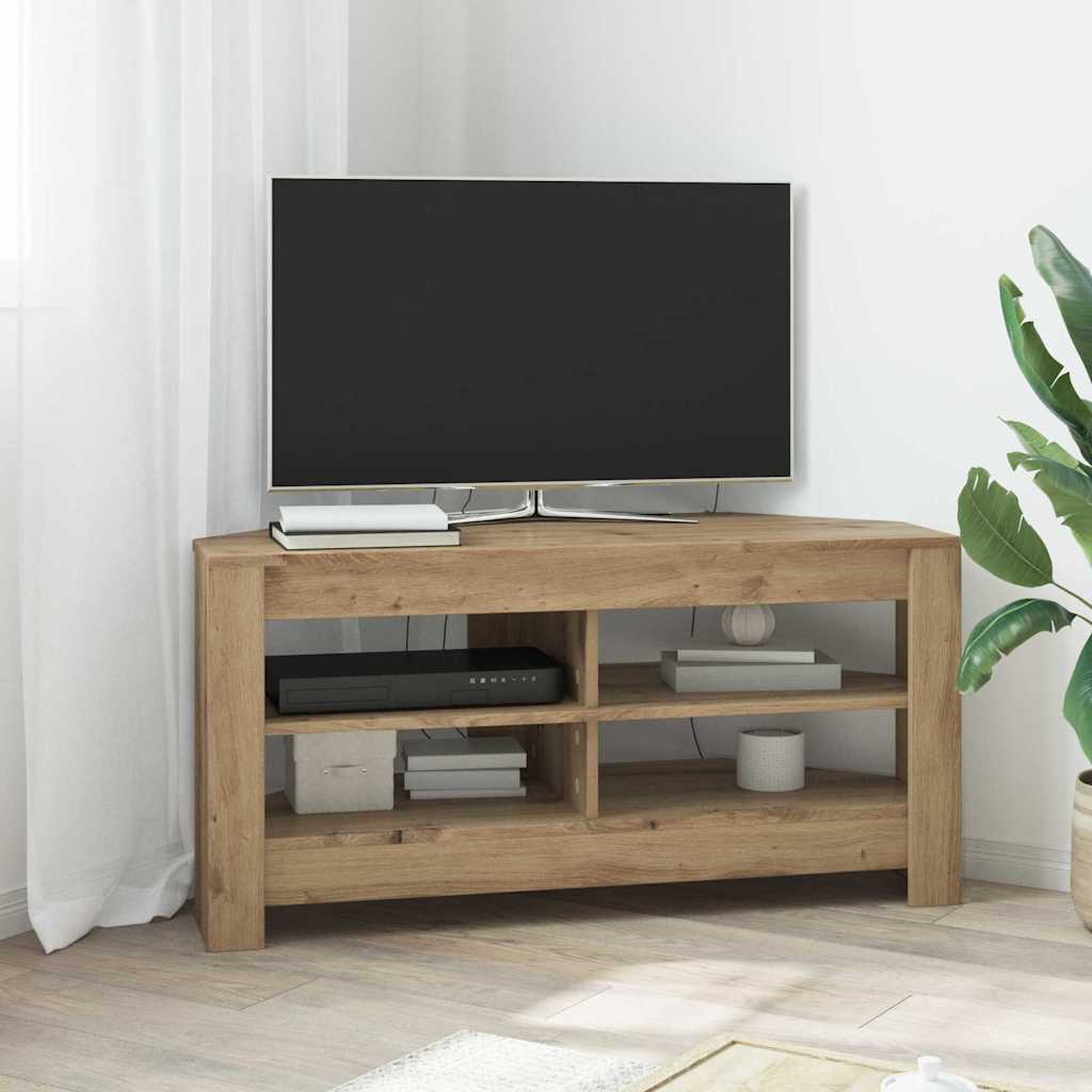 Image of Corner Tv Stand Entertainment Unit Living Room Storage Media Console Space- Design Modern Furniture Furniture For Indoors Stylish Storage
