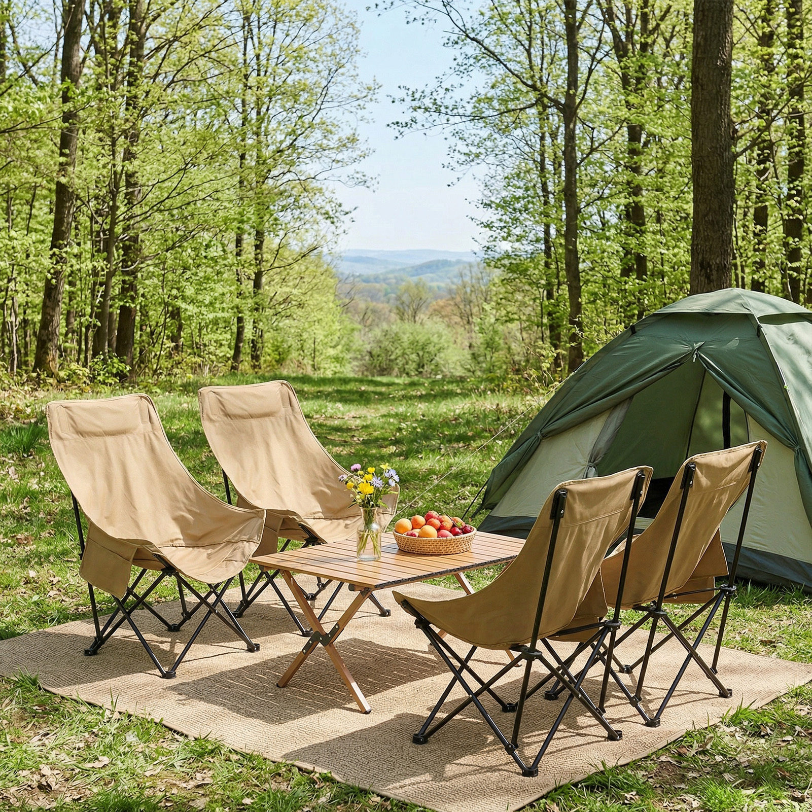 5PCS Outdoor Table and Chair Set