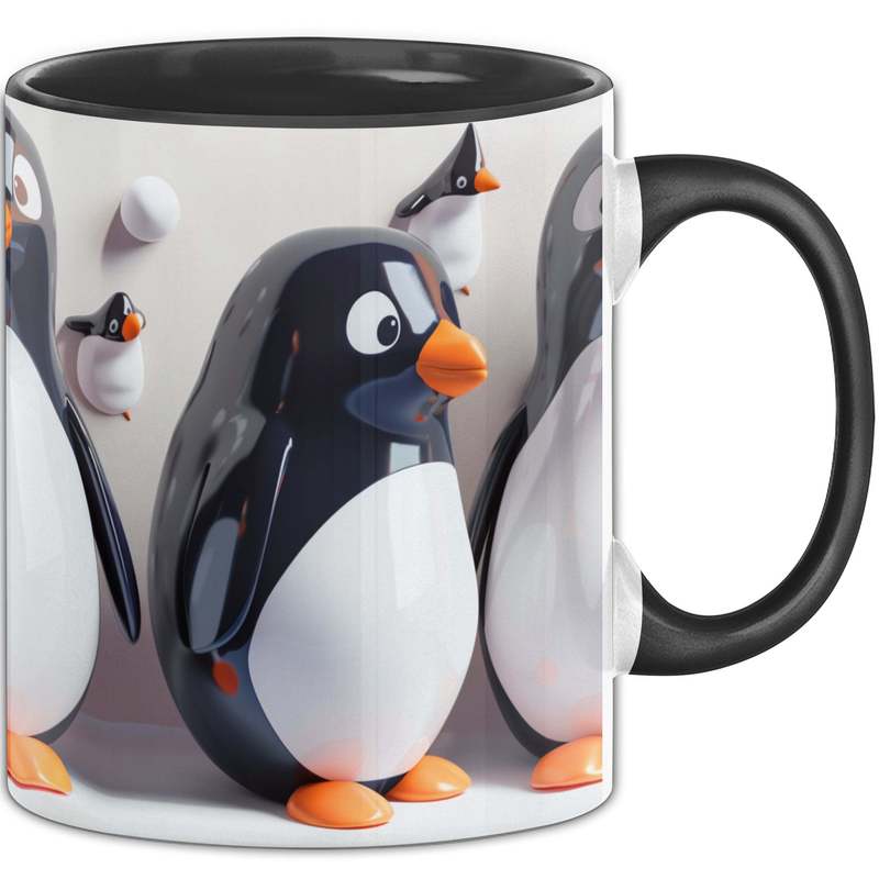3d Penguin Cup Gift Idea For Girls And Boys Funny Penguin 3d Motif