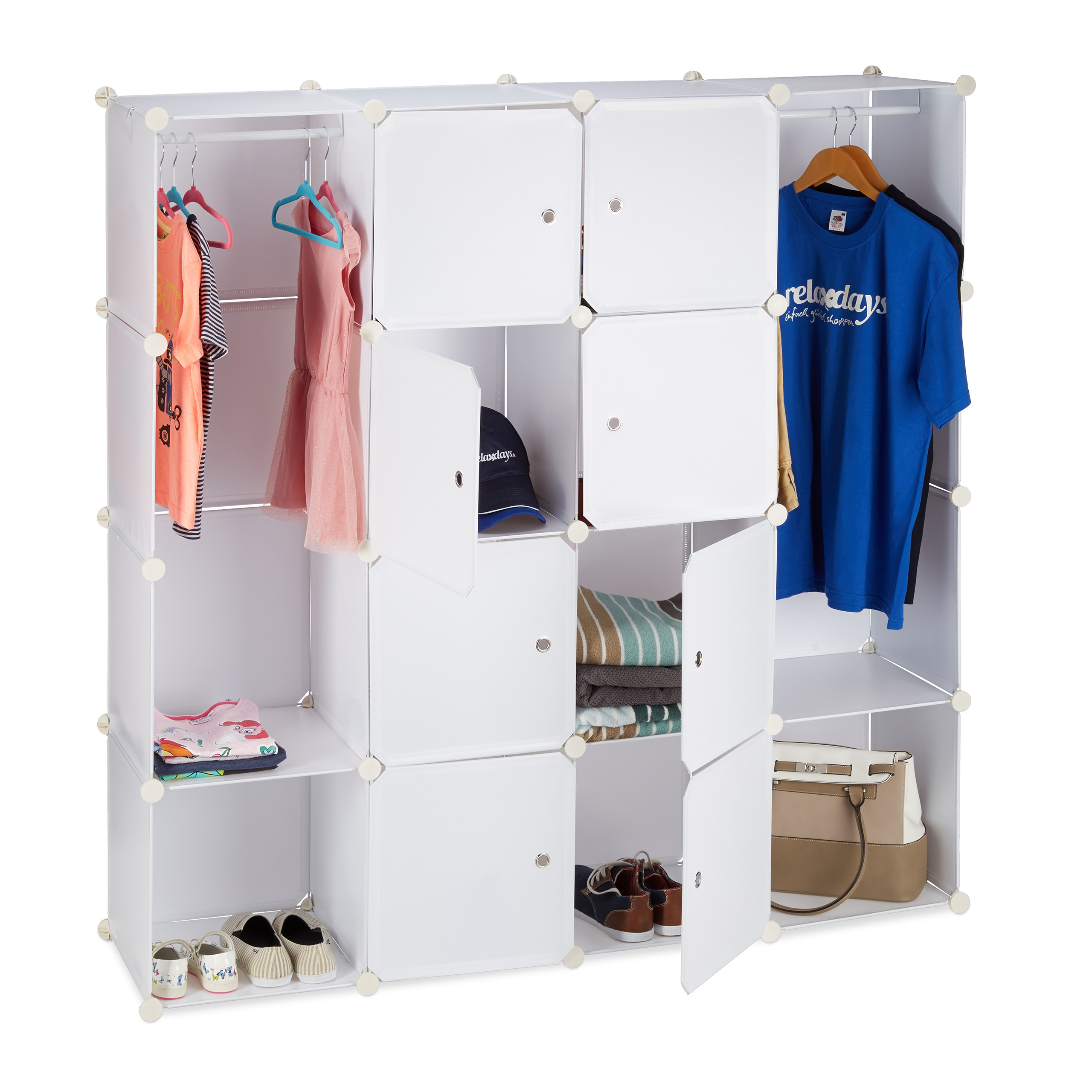 White Plug-in Wardrobe System