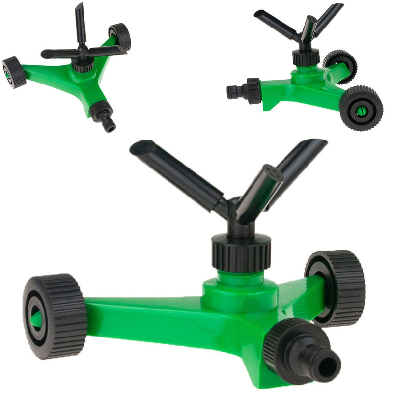 Rotary Garden Sprinkler On Wheeled Cart -connect Coupling