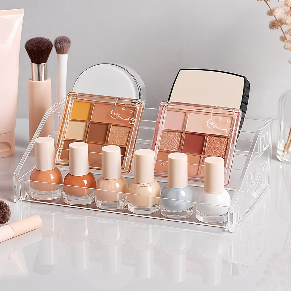 Plastic Multi-Layer Cosmetic Display Makeup Stand Rack