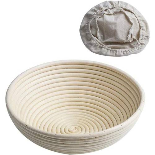 proofing basket round 9 84 inch natural rattan bread proofing basket with cloth liners proofing bread basket bread making accessories