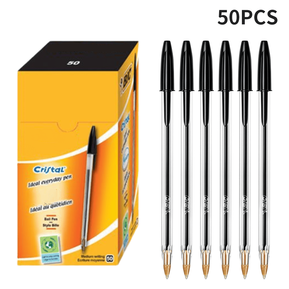 60er Pack Kugelschreiber – Schwarze Tinte, 1,0 Mm Medium, Weicher Gummigriff, Einziehbar, Für Büro & Schule