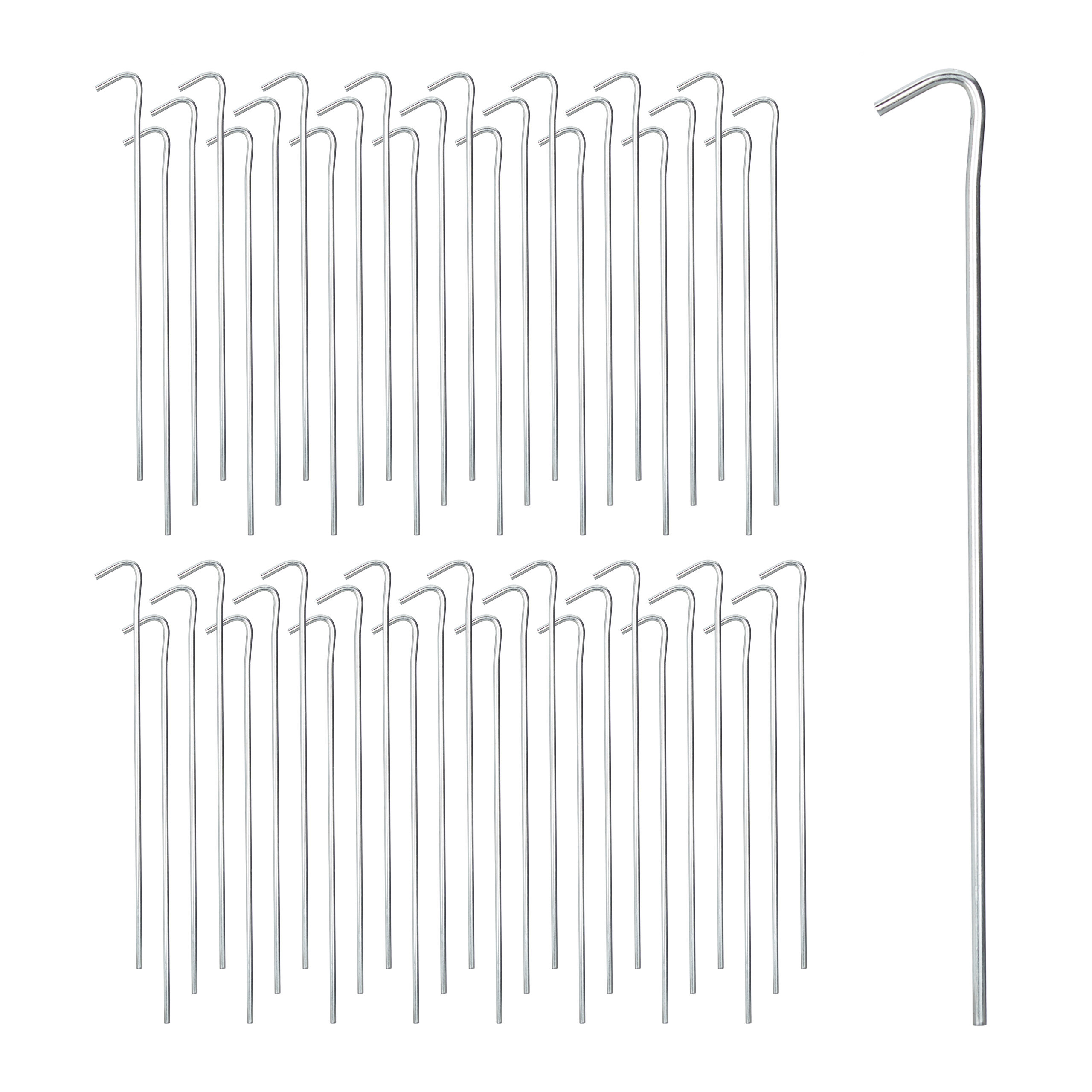 E-shop 100 x Zeltheringe in Silber - 22 cm