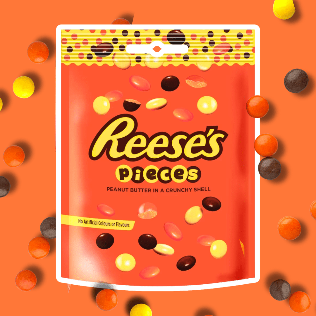 Reese's Pieces Peanut Butter Pouch - 90g Bag | Crispy Peanut Butter Drops