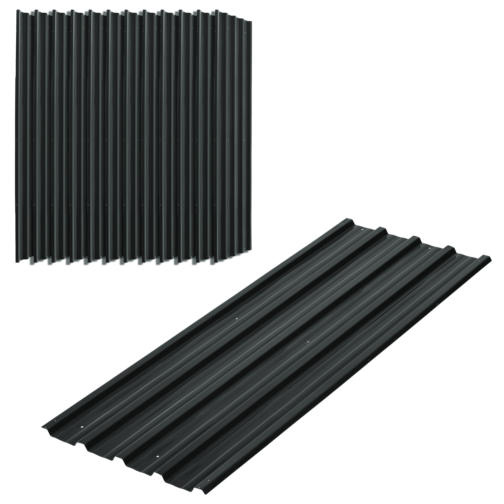 TEMU Lot de 12 panneaux en acier galvanisé aux intempéries, , 5,08 x 17,72 pouces (129L pouces)