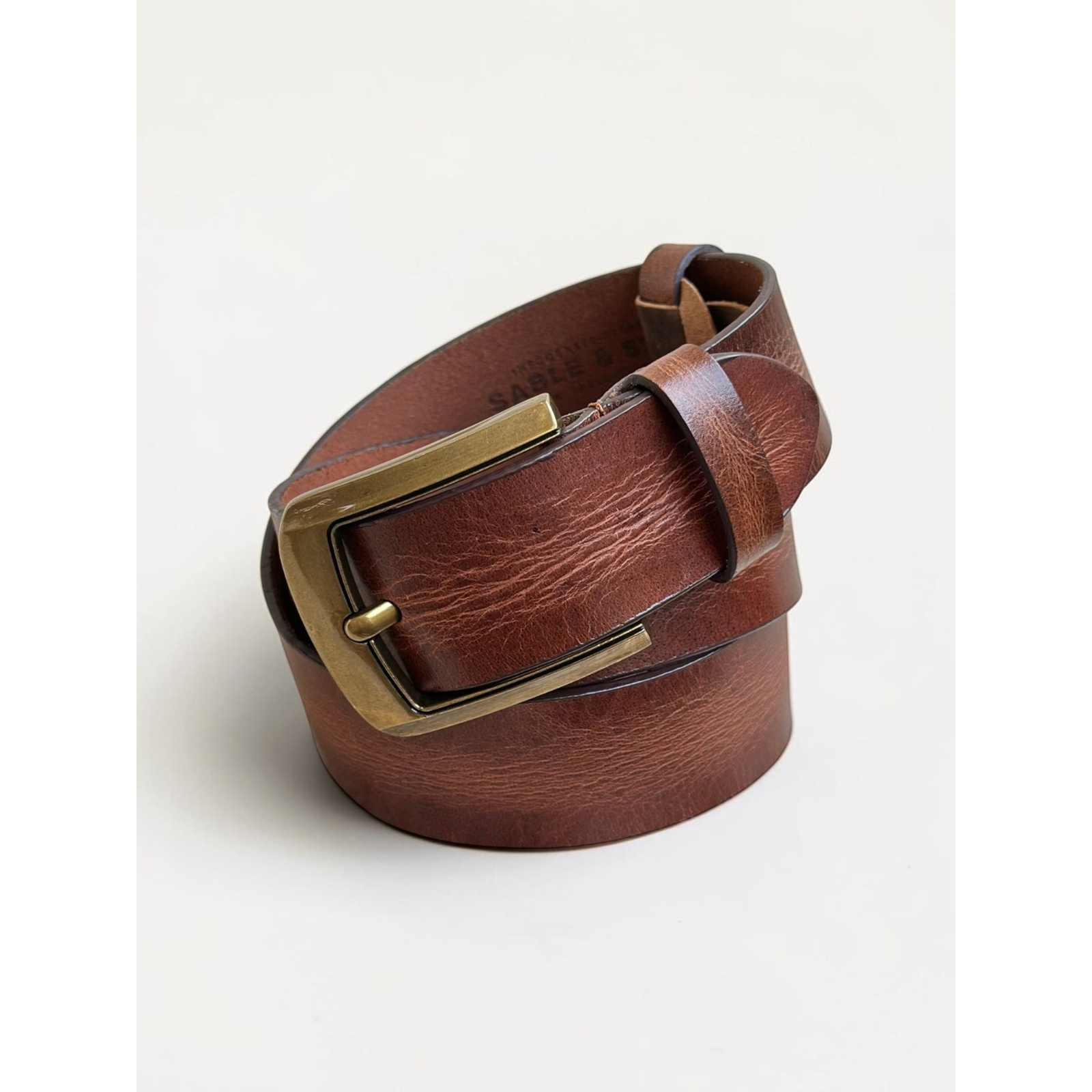 Men's Textured Heritage Belt Full Grain Leather