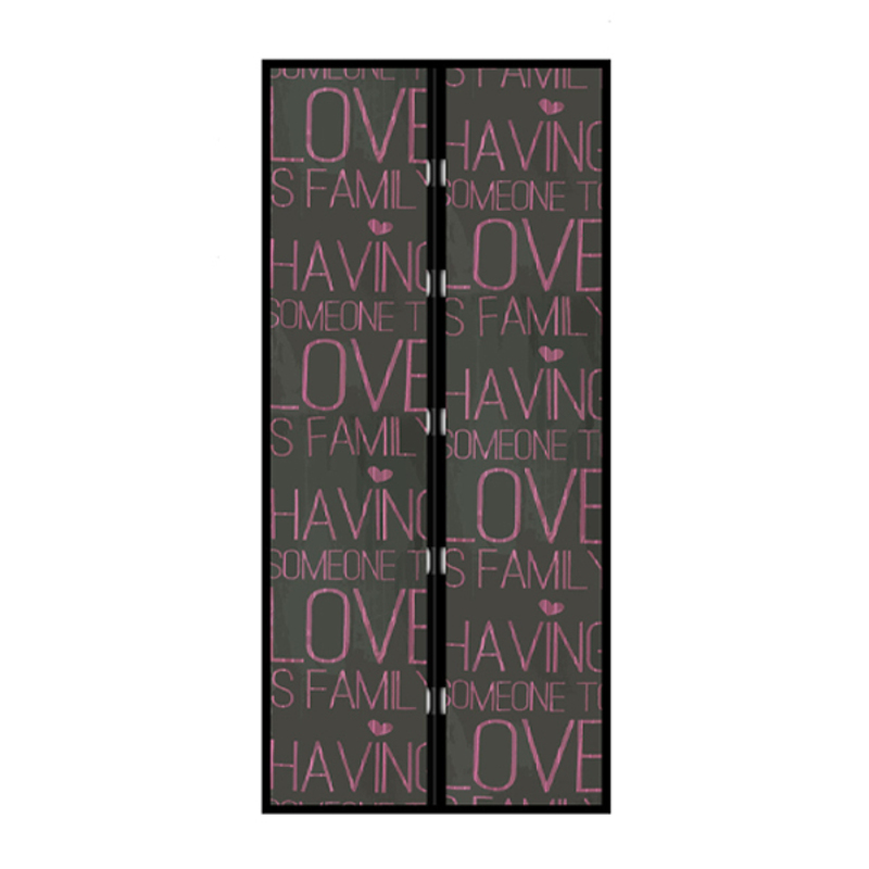 Love" Net Curtain For Door, 100x210 Cm