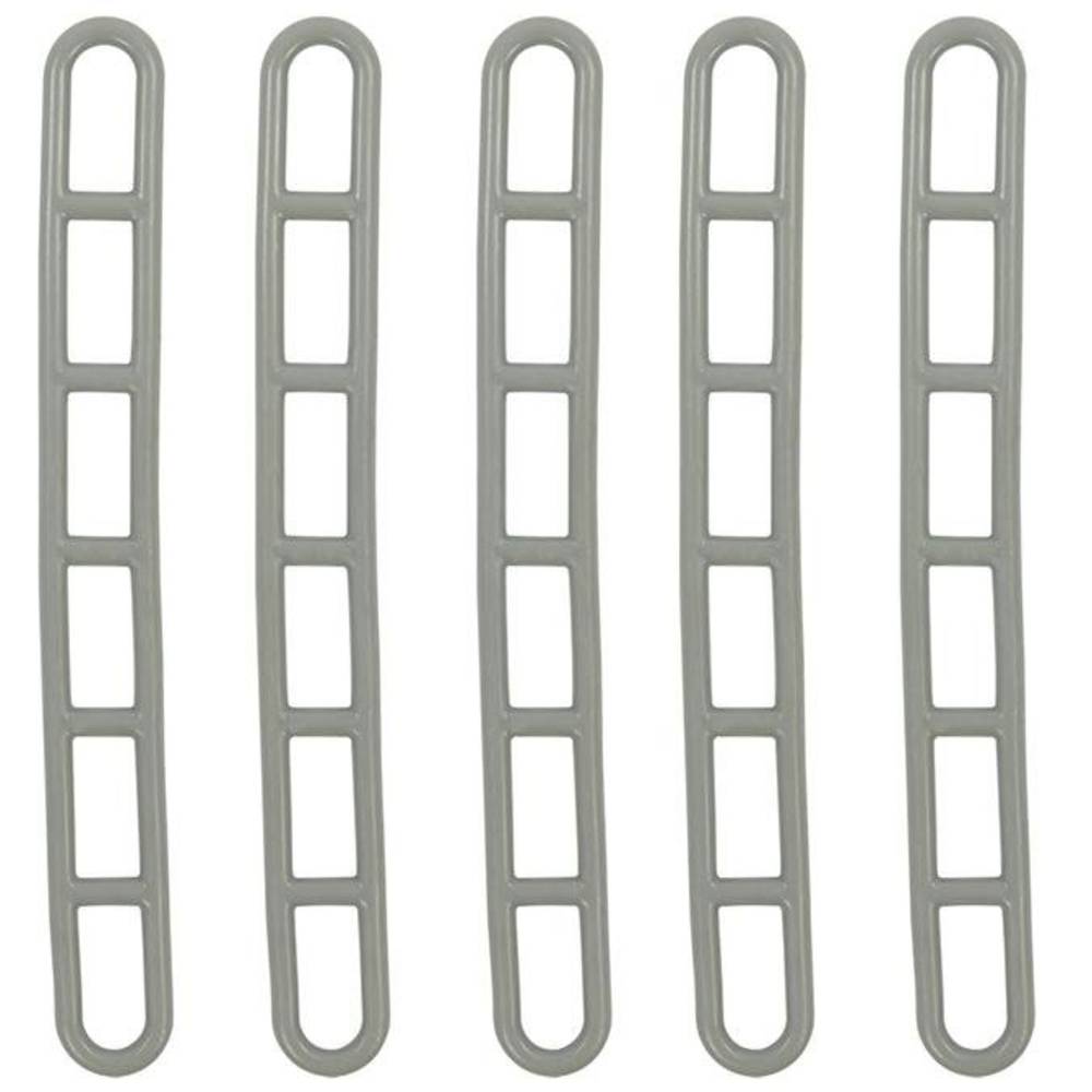 TEMU 5 STÜCK GUMMISPANNER: So spannen Sie Vorzelt, Plane, Zelt, Sonnensegel, etc. MAßE: Länge je Strap: ca. 23 cm - Material: PVC Gummi -