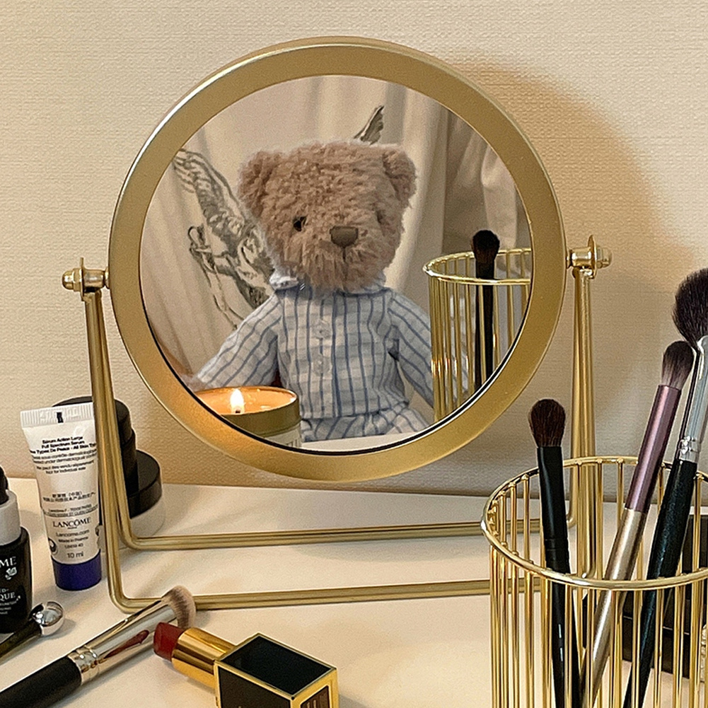 Round Shape Beauty Vanity Mirror with Stand
