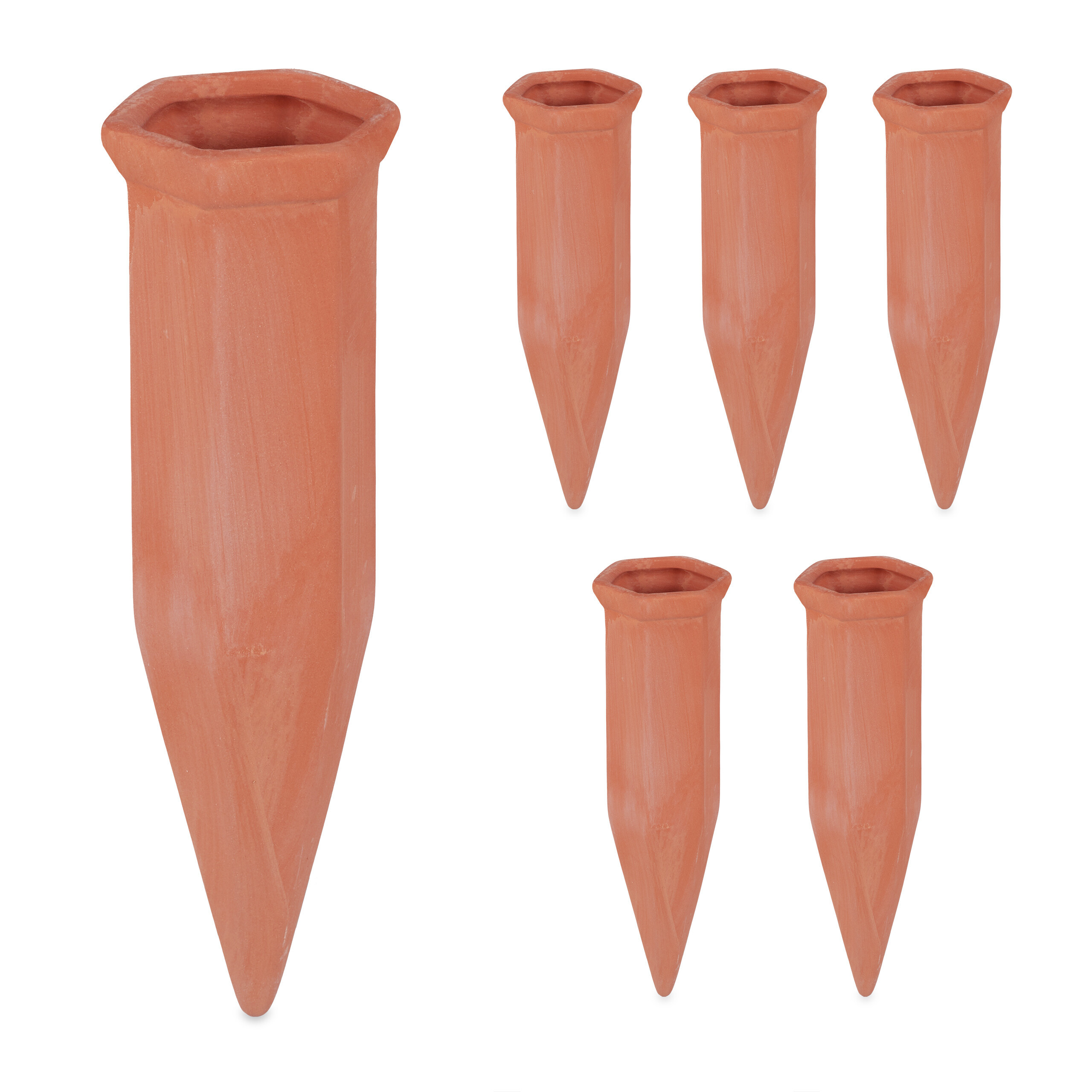 E-shop 6 x Tonkegel in Terrakotta