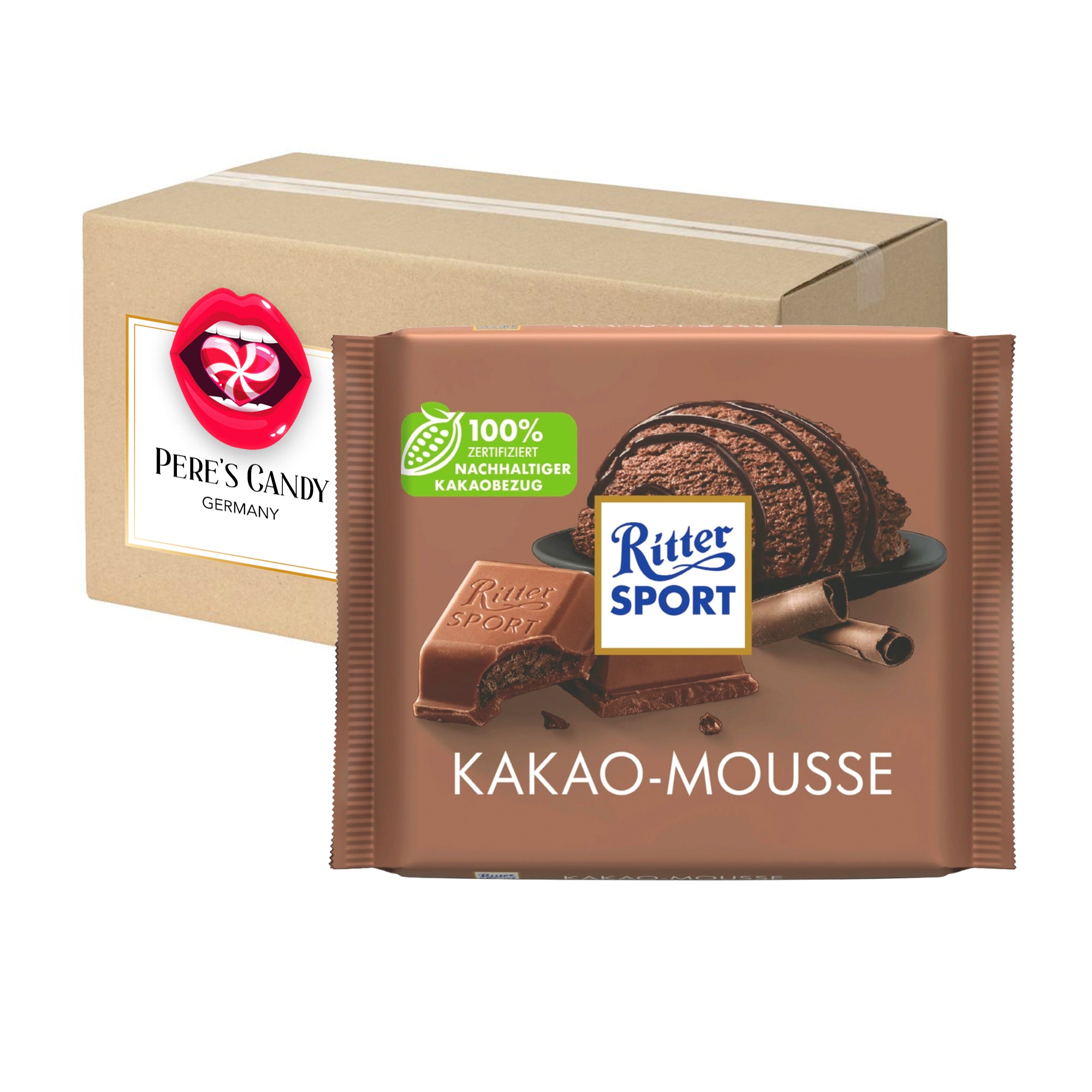 Ritter Sport Cocoa Mousse 5x100g Filled Alpine Milk Chocolate With Whipped Cocoa Cream