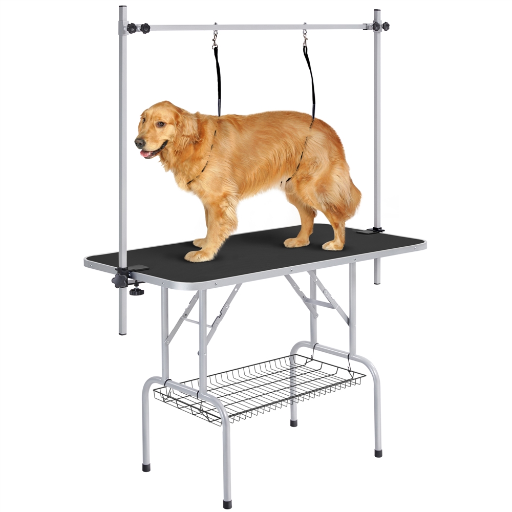 TEMU Costoffs Height-adjustable Dog Grooming Table For Large Dogs, Foldable Scratching Table With , Dog Bathing Accessory, Scratch-resistant, Supports Up To 120 Kg