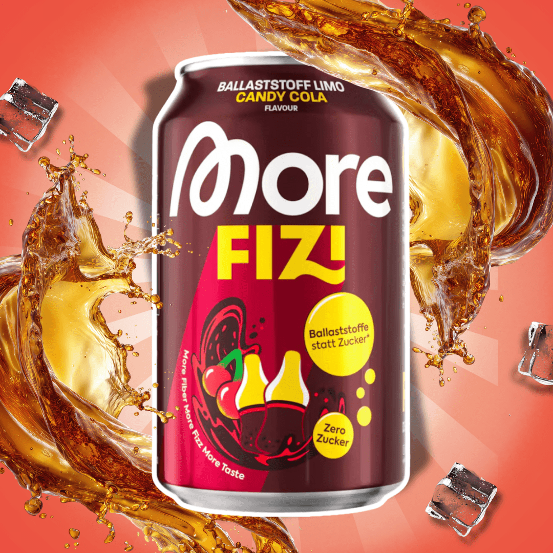 Image of More Nutrition Fizi Fiber Candy Cola 330 Ml - Refreshing Beverage With Cola Flavor