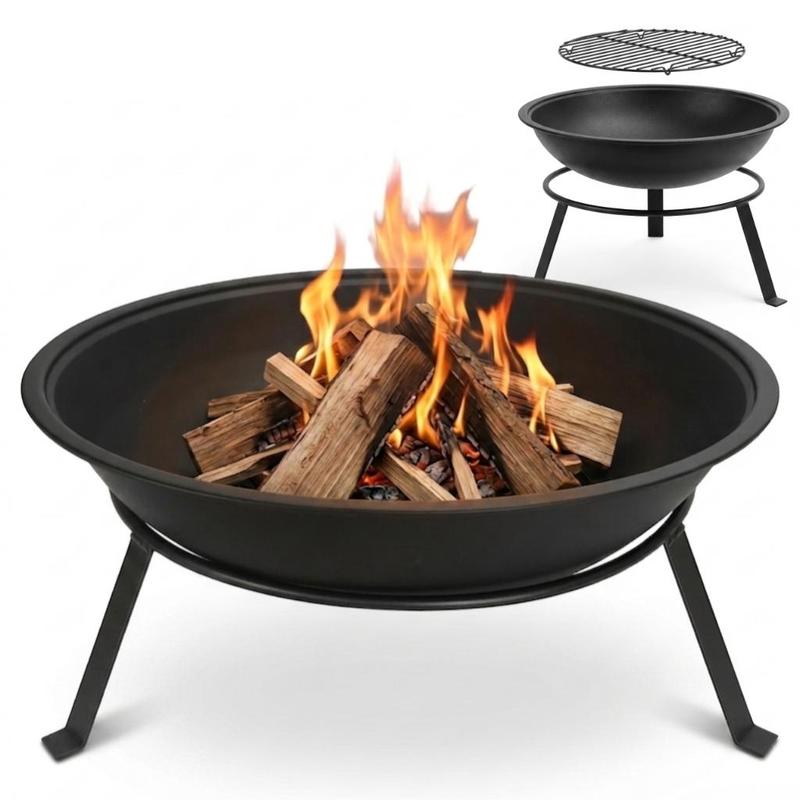 Sturdy Garden Fire Pit 55 Cm Adler Ad 6818: Of A Fireplace ! Durable Powder-coated Steel, Resistant To 500°c
