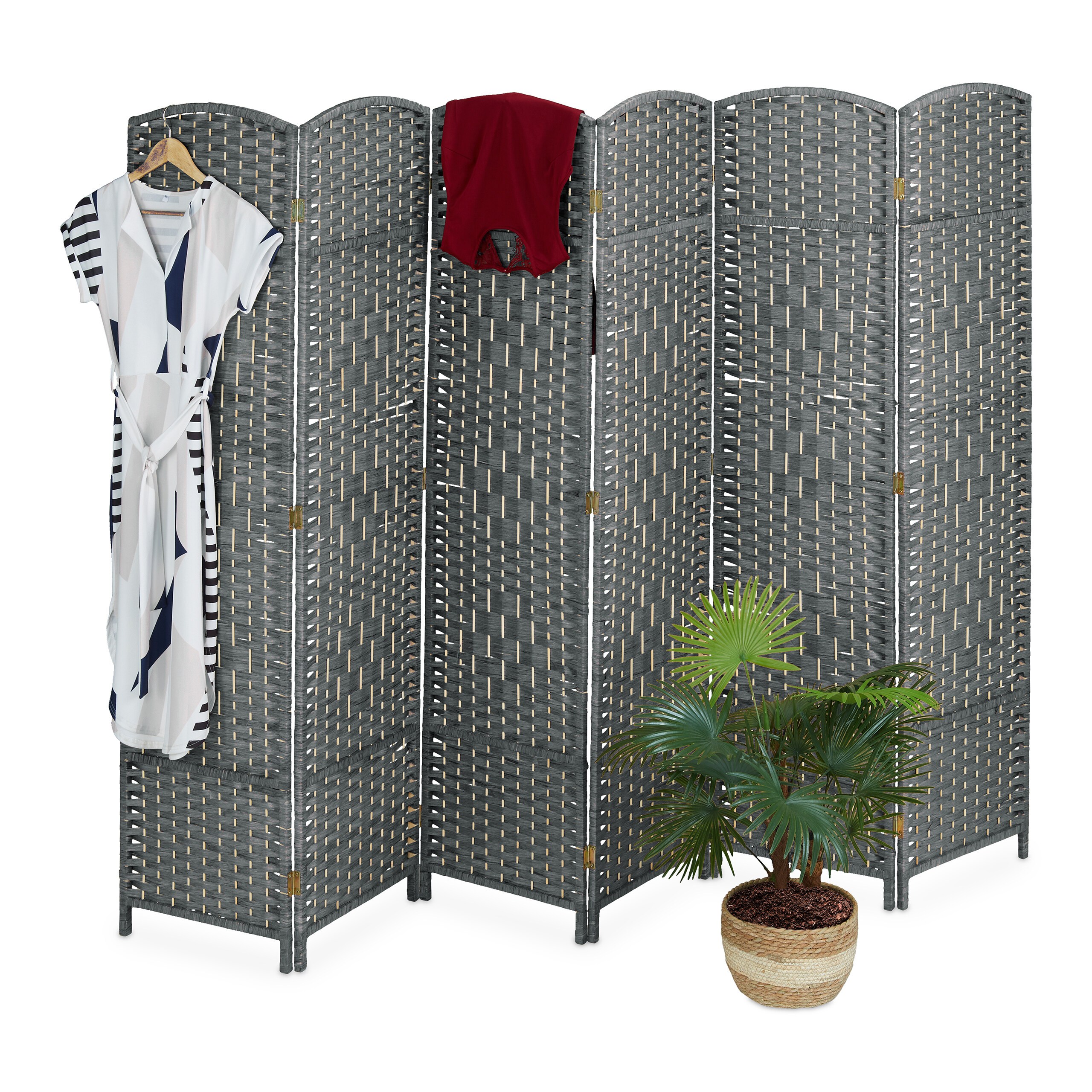 Paravent In Grau - (b)240 X (h)170 Cm