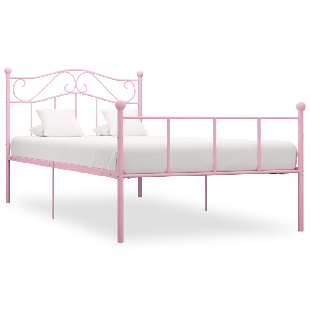 Image of Bed Frame Bed Metal Bed Bedroom Bed Single Bed Frame Bedroom Furniture Double Bed Slatted Frame 100x200cm