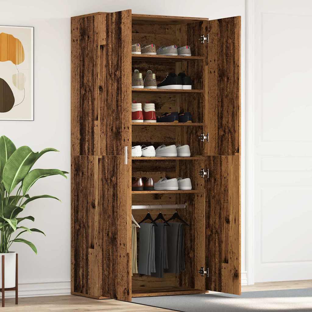Image of Vidaxl Shoe Cabinet 80x39x180 Cm Wood Material